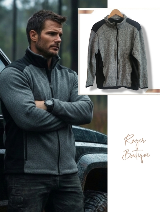 Beverly Hills Polo Club Other - 🌿Beverly Hills Polo Club Mens Large Gray Black Full Zip Jacket